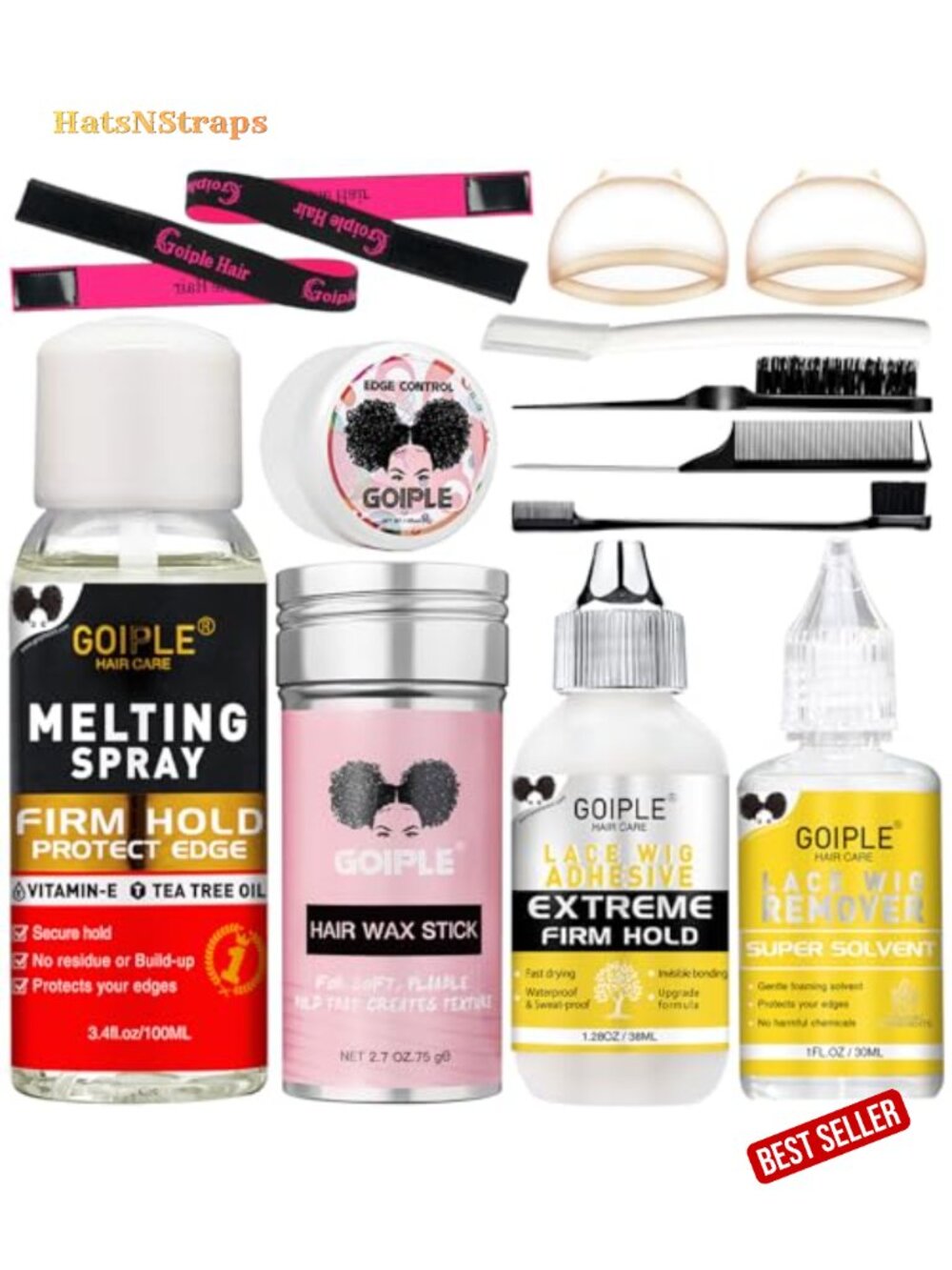 Hair Extension Adhesive Spray Kit Lace Front Wig Glue No Melt